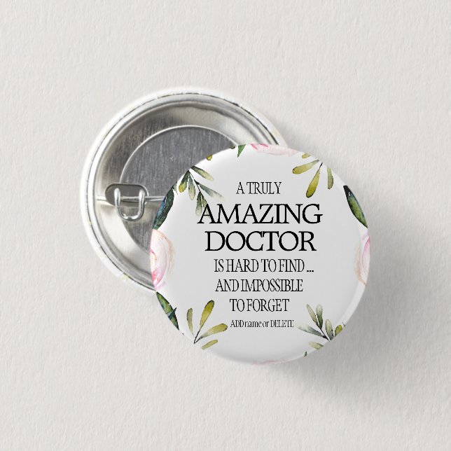 Chapa Redonda De 2,5 Cm Médica dejando la idea de regalo Gracias Apreciaci (Anverso y reverso)