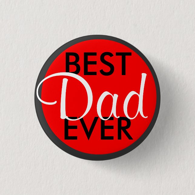 Chapa Redonda De 2,5 Cm Mejor Papá Nunca (Anverso)