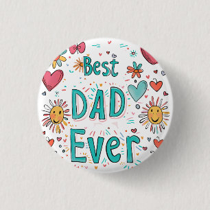 Chapa Redonda De 2,5 Cm Mejor Papá Nunca   Padre Del Año