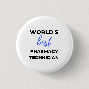 Chapa Redonda De 2,5 Cm Mejor Técnico Farmacéutico del Mundo 2