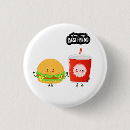 Chapa Redonda De 2,5 Cm Mejores Amigos Divertidos