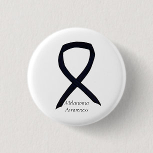 Chapa Redonda De 2,5 Cm Melanoma Awareness Ribbon Angel Personalizado Pin