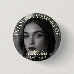 Chapa Redonda De 2,5 Cm Memorial de Foto Personalizado