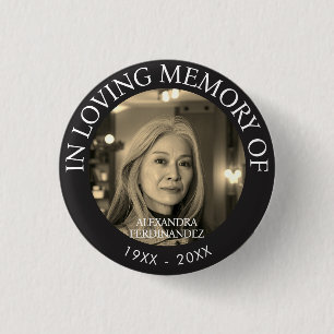 Chapa Redonda De 2,5 Cm Memorial de Foto Personalizado