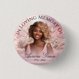 Chapa Redonda De 2,5 Cm Memorial de las mariposas celestiales de 1 pulgada