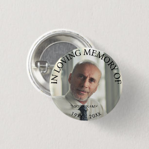 Chapa Redonda De 2,5 Cm Memorial fotográfico personalizado