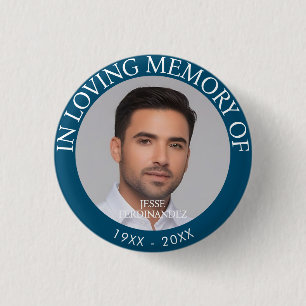 Chapa Redonda De 2,5 Cm Memorial fotográfico personalizado