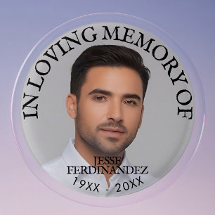 Chapa Redonda De 2,5 Cm Memorial fotográfico personalizado