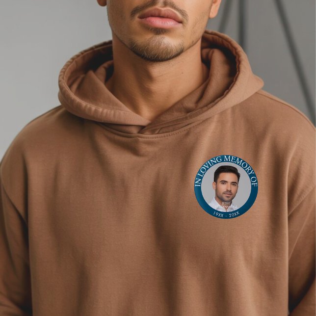 Chapa Redonda De 2,5 Cm Memorial fotográfico personalizado (Subido por el creador)