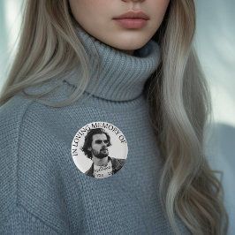 Chapa Redonda De 2,5 Cm Memorial fotográfico personalizado