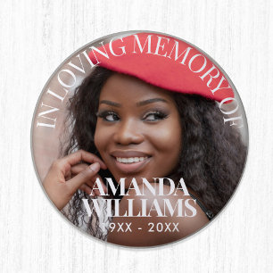 Chapa Redonda De 2,5 Cm Memorial fotográfico personalizado