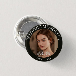 Chapa Redonda De 2,5 Cm Memorial fotográfico personalizado