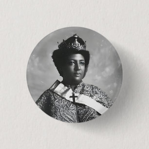 Chapa Redonda De 2,5 Cm Menen Asfaw Reina África Emperatriz Selassie I Raí