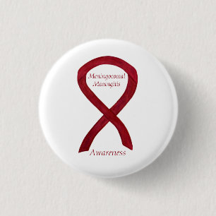 Chapa Redonda De 2,5 Cm Meningococo Meningitis Awareness Ribbon Pins