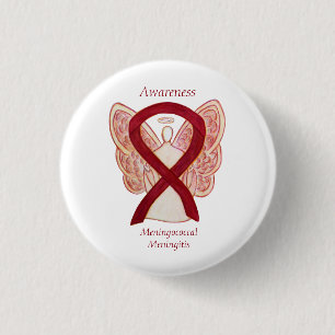Chapa Redonda De 2,5 Cm Meningococo Meningitis Awareness Ribbon Pins