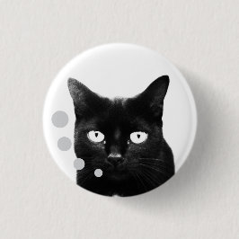 Chapa Redonda De 2,5 Cm Mensaje del Gato