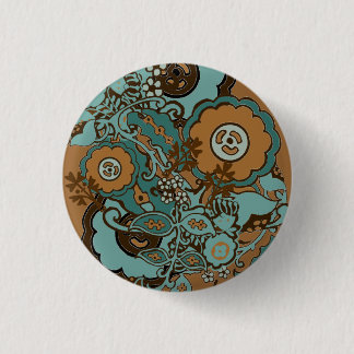 Chapa Redonda De 2,5 Cm Menta Paisley del chocolate
