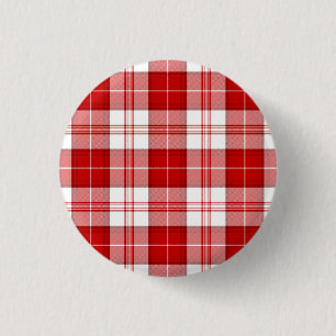 Chapa Redonda De 2,5 Cm Menzis tartán platillos rojos