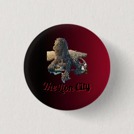 Chapa Redonda De 2,5 Cm Merlion de Singapur The Lion City Pin de acento ro