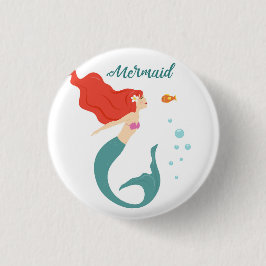 Chapa Redonda De 2,5 Cm Mermaid