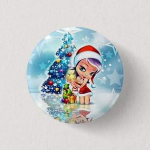 Chapa Redonda De 2,5 Cm Merry Christmas -