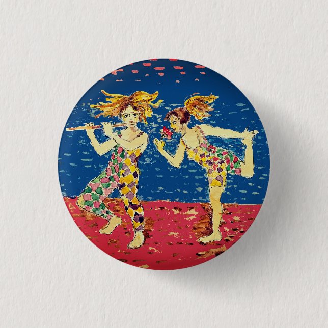Chapa Redonda De 2,5 Cm Merry jesters (Anverso)