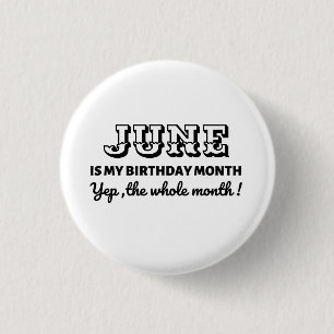 Chapa Redonda De 2,5 Cm Mes de Cumpleaños Personalizado