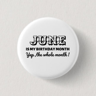 Chapa Redonda De 2,5 Cm Mes de Cumpleaños Personalizado