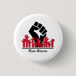 Chapa Redonda De 2,5 Cm Mes de la historia negra el levantamiento del puño