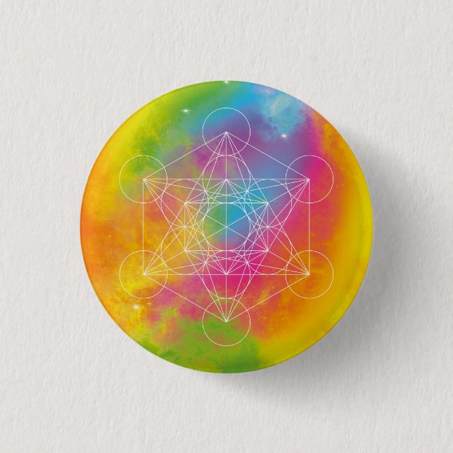 Chapa Redonda De 2,5 Cm Métatron (Anverso)