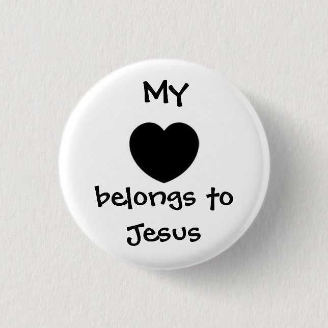 Chapa Redonda De 2,5 Cm Mi corazón (Anverso)