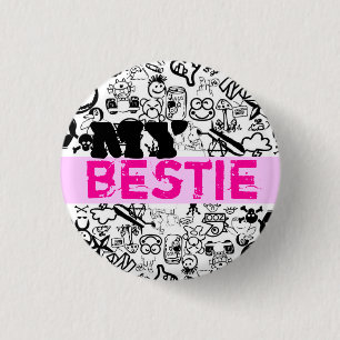 Chapa Redonda De 2,5 Cm Mi Pin BESTIE