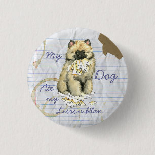 Chapa Redonda De 2,5 Cm Mi plan de clases de Keeshond Ate