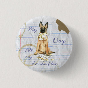 Chapa Redonda De 2,5 Cm Mi plan de clases de malinois comió mi lección