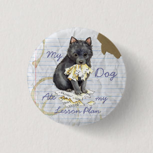 Chapa Redonda De 2,5 Cm Mi plan de clases de Schipperke Ate My Lesage