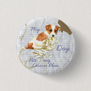 Chapa Redonda De 2,5 Cm Mi plan de clases Russell Terrier Ate My Lesage