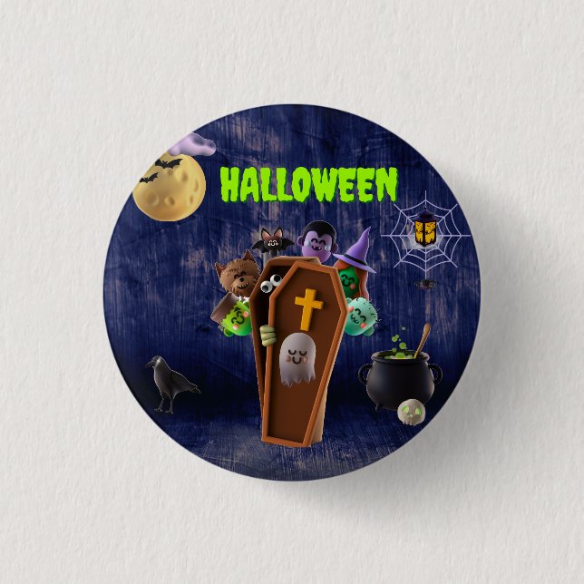 Chapa Redonda De 2,5 Cm Miedo (Anverso)