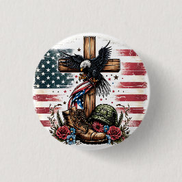 Chapa Redonda De 2,5 Cm Militares cristianos