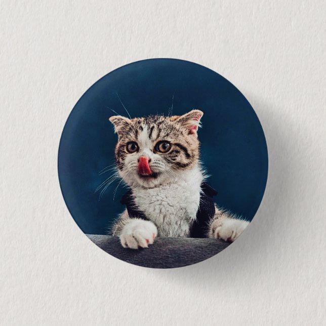 Chapa Redonda De 2,5 Cm Milu Cat (Anverso)