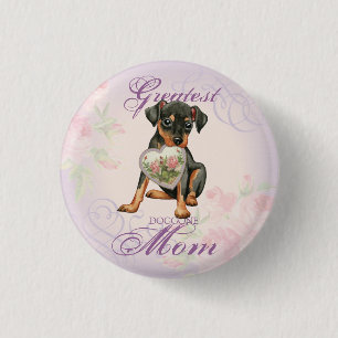 Chapa Redonda De 2,5 Cm Min Pin Heart Mom