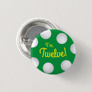 Chapa Redonda De 2,5 Cm Mini Golf Balls Fiesta de cumpleaños Niños Deporte