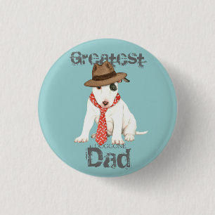 Chapa Redonda De 2,5 Cm Miniatura Bull Terrier Dad