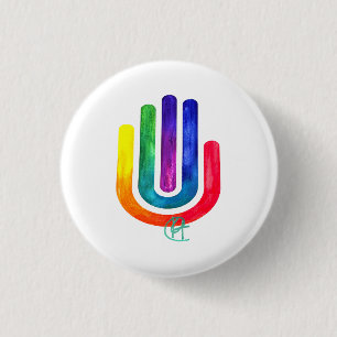 Chapa Redonda De 2,5 Cm Minimalista Prisma Hamsa Art