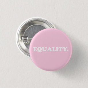 Chapa Redonda De 2,5 Cm Minimalista tipografía moderna rosa claro de igual