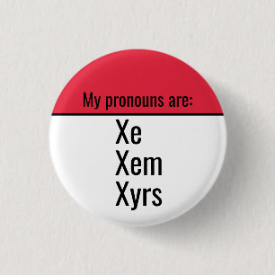 Chapa Redonda De 2,5 Cm Mis pronombres son Xe Xem Xyrs
