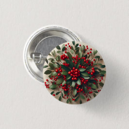 Chapa Redonda De 2,5 Cm Mistletoe Button