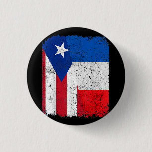 Chapa Redonda De 2,5 Cm Mitad puertorriqueño mitad bandera francesa Orgull