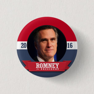 CHAPA REDONDA DE 2,5 CM MITT ROMNEY 2016