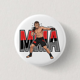 Chapa Redonda De 2,5 Cm MMA Mixed Martial Arts Fighter Button Pin