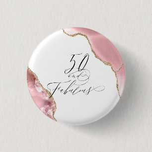 Chapa Redonda De 2,5 Cm Moda 50 Magnífica tipografía de Purpurina Rosa G